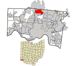 Hamilton County Ohio Incorporated and Unincorporated areas Forest Park highlighted